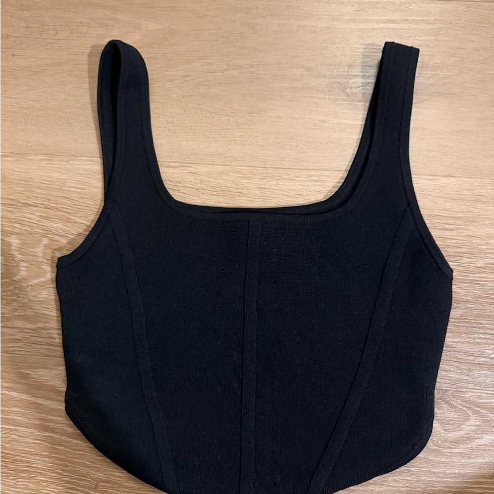 Aritzia Black Crop Top